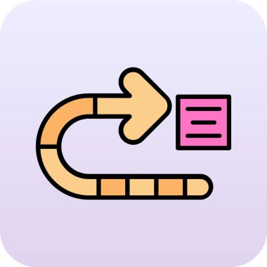 Bir kedinin modern simgesinin vektör çizimi