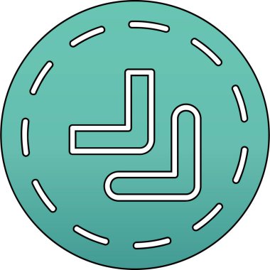 Bir harita simgesinin vektör illüstrasyonu