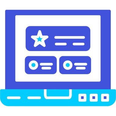 Bilgisayar ekranı. Basit resimleme