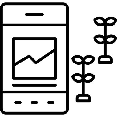Cep telefonu simgesi, vektör illüstrasyonu