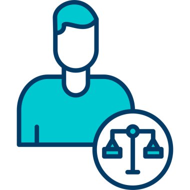 Adalet vektör satırı simgesi