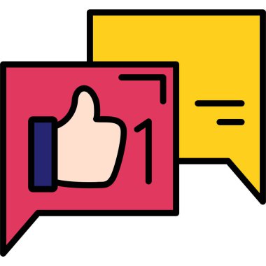 El simgesi, vektör illüstrasyonu beyaz arkaplanda izole edildi