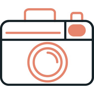 kamera simgesi vektör illüstrasyonu