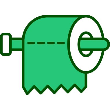 Tuvalet kağıdı simgesi, vektör illüstrasyonu