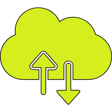 bulut hesaplama simgesi vektör illüstrasyon tasarımı