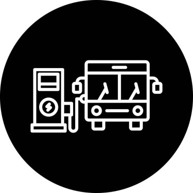 bus simgesi vektör illüstrasyonu