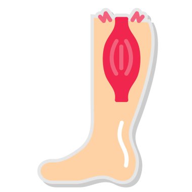 bacak düz simge, vektör, illüstrasyon