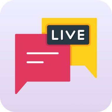 canlı sohbet simgesi moda renk tarzında