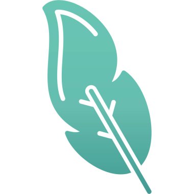 Yeşil yaprak simgesinin vektör illüstrasyonu