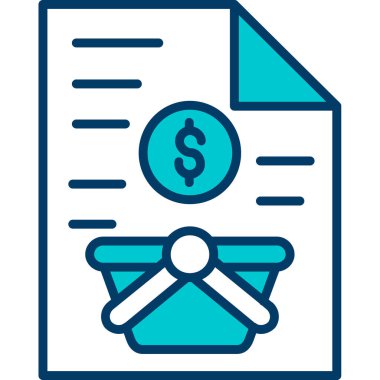 ticari finans vektör çizgisi simgesi.