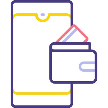 Alışveriş kartı simgesi, basit vektör illüstrasyonu