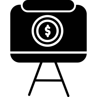 Para kamerası simgesi. Web tasarımı için para kamerası vektör simgesinin basit illüstrasyonu.