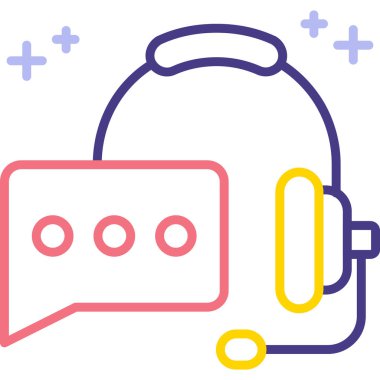 Çizgi film ve mikrofonun vektör çizimi