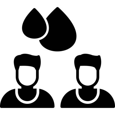 iki kişi simge vektör illüstrasyonu