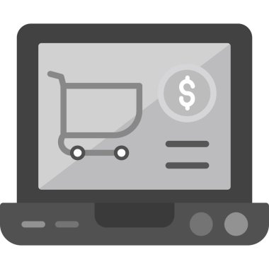 Dolar işareti simgesi ve vektör tasarımı olan alışveriş arabası