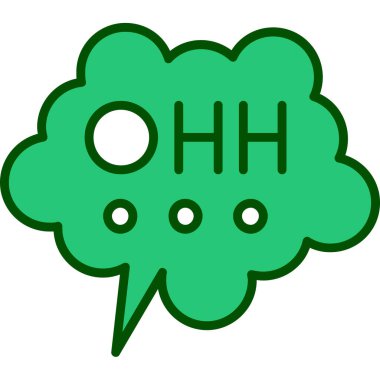 kabarcık sohbet simgesi. hat sohbet vektör rengi düz izole