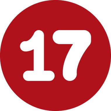 17. Tarih simgesi, basit vektör illüstrasyonu