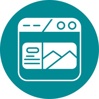 Ağ simgesi. Basit iş illüstrasyonu