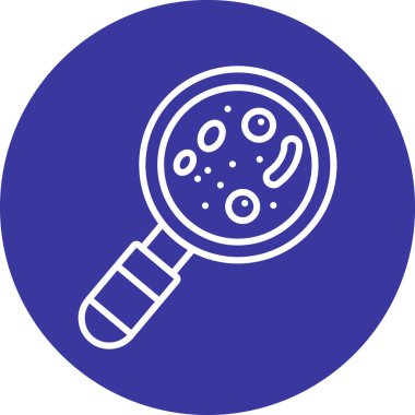 Mavi büyüteç simgesinin vektör illüstrasyonu