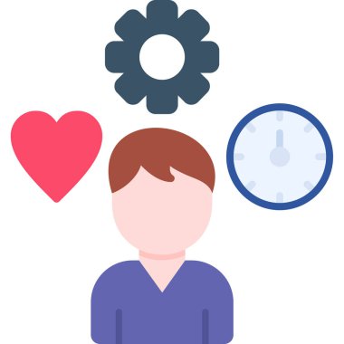 zaman yönetimi için zaman yönetimi düz simgesi