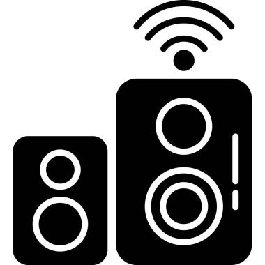 Konuşmacı. Web simgesi basit illüstrasyon