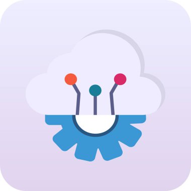 bulut bilgi işlem teknolojisi izole simgesi