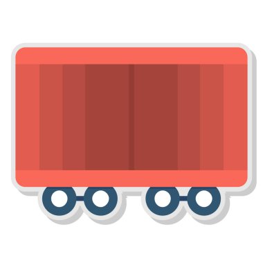 kamyon düz vektör simgesi