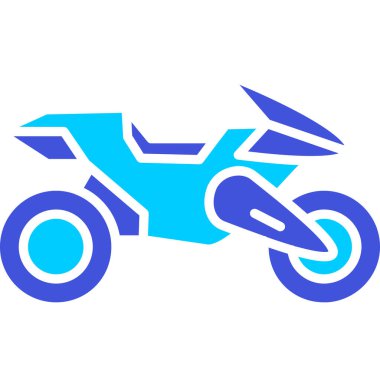 Motosiklet ikonu. Web için motosiklet vektör simgelerinin basit çizimi