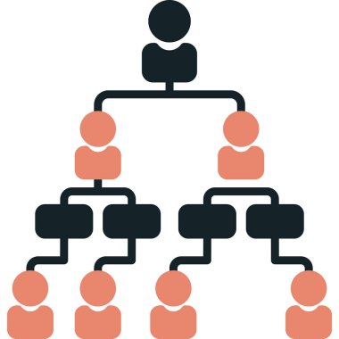 hiyerarşi web simgesi, vektör çizim