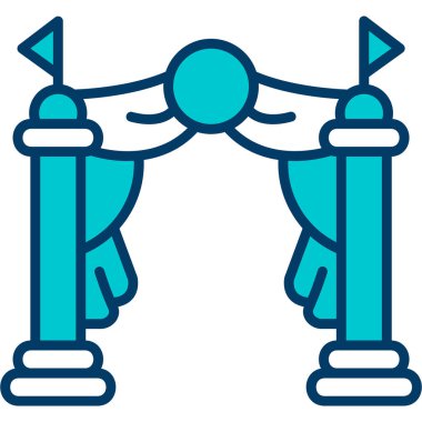 Bir ip simgesinin vektör illüstrasyonu