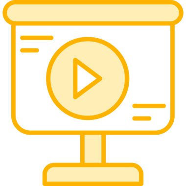 Video oynatıcı ikon vektör illüstrasyonu