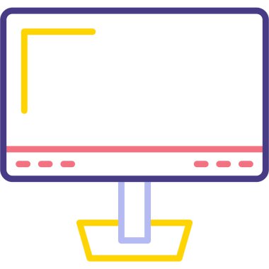 Bilgisayar ekranı. Basit tasarım