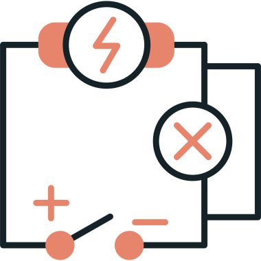 Elektrik güç simgesinin vektör illüstrasyonu