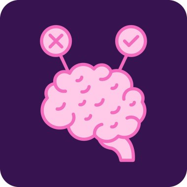 beyin ikonu vektör illüstrasyonu