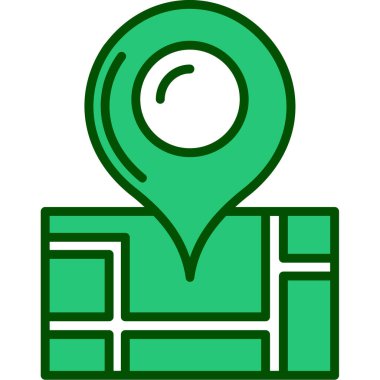 Harita konumu simgesi. konum haritası konum konumu vektör rengi düz izole