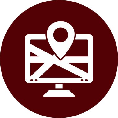 Bilgisayar. Web simgesi basit illüstrasyon