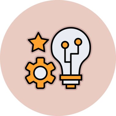 Bir fikrim var. Web simgesi basit illüstrasyon