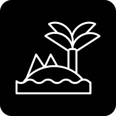 güzel bahçe simgesi, vektör illüstrasyonu