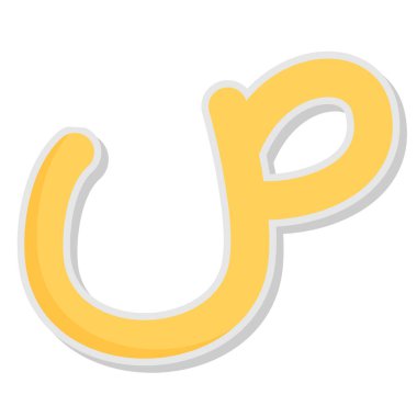 çizgi film doodle harf u