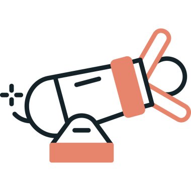 Hava filtresi simgesi, ana hatlı vektör illüstrasyonu