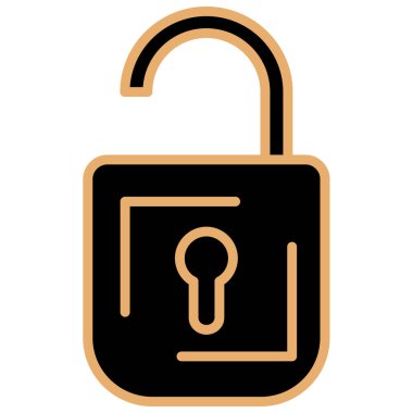 asma kilit ikon vektör çizimi