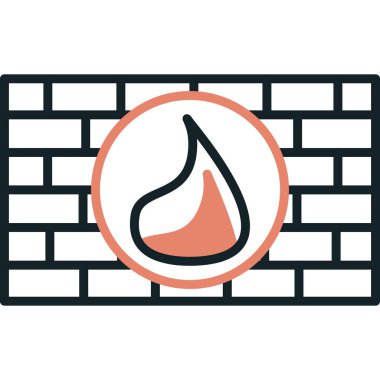 vektör tuğla duvar simgesi