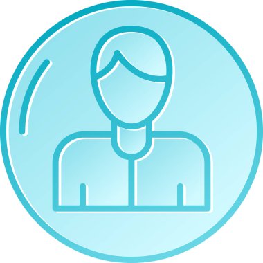 Güzel saç stili olan insanın vektör çizimi