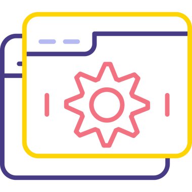 Bilgisayar. Web simgesi basit illüstrasyon