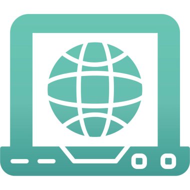 dizüstü bilgisayar simgesi, vektör illüstrasyonu