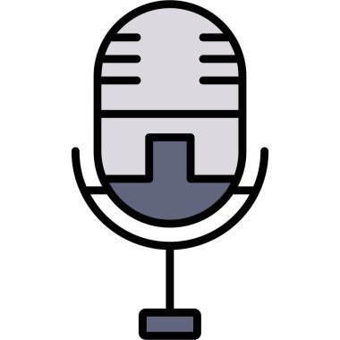 mikrofon simgesi vektör illüstrasyonu