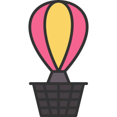 balon hava balonu simgesi - taslak biçimi