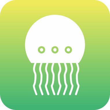 Kişisel ve ticari kullanım için denizanası vektör simgesi simgesi simgesi çizimi..