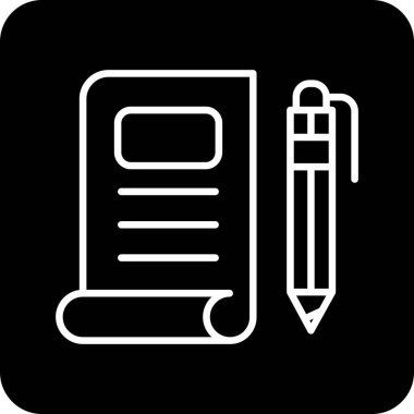 Bir kalem simgesinin vektör illüstrasyonu