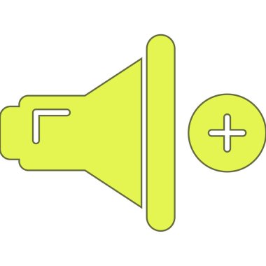 Hoparlör ikonu. İnce çizgi çizimi